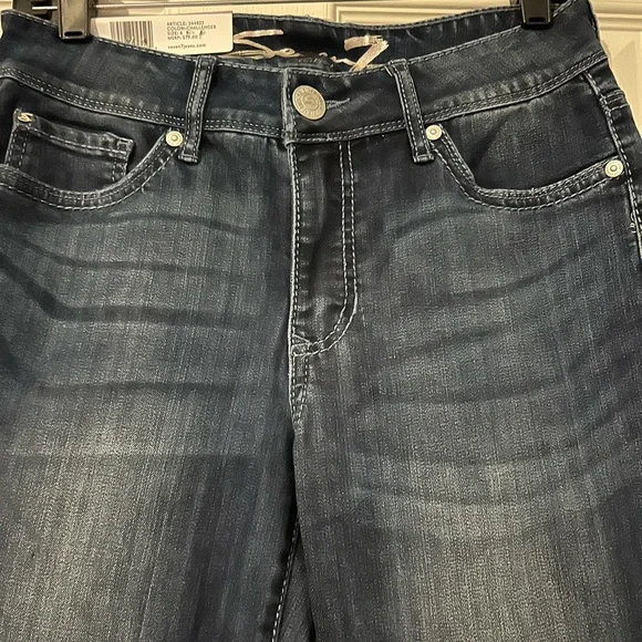 Seven7 Women's Rocker Slim Boot Cut Jeans - Dark Blue - Picture 4 of 10